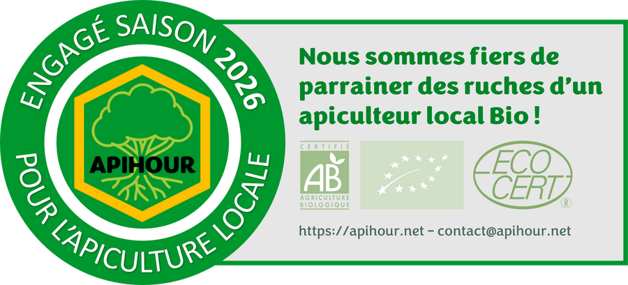 Label APIHOUR — Engagé saison 2026 pour l'apiculture locale